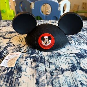 Disney Parks Walt Disney World Mickey Mouse Patch Classic Ears Adult Hat W/Strap